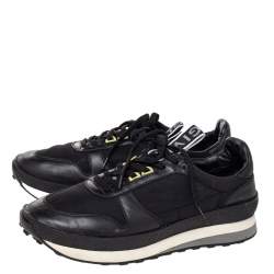 Givenchy Black Nylon and Leather TR3 Runner Low Top Sneakers Size 43