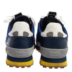 Givenchy Blue Nylon and Leather TR3 Runner Low Top Sneakers Size 39