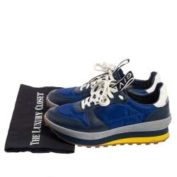 Givenchy Blue Nylon and Leather TR3 Runner Low Top Sneakers Size 39