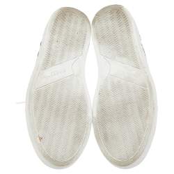 Givenchy White/Blue Leather Urban Street Low Top Sneakers Size 40