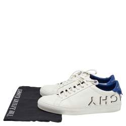 Givenchy White/Blue Leather Urban Street Low Top Sneakers Size 40