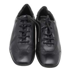 مملوكة مسبقًا حذاء رياضي جيفنشي جلد أسود بعنق منخفض مقاس 41.5