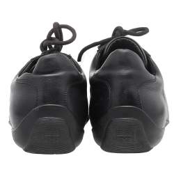 مملوكة مسبقًا حذاء رياضي جيفنشي جلد أسود بعنق منخفض مقاس 41.5