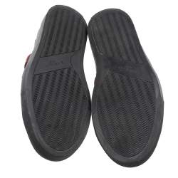 Pre Owned Givenchy Black Leather And Stretch Band Urban Street Slip On Sneakers Size 44