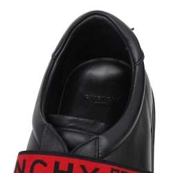 Pre Owned Givenchy Black Leather And Stretch Band Urban Street Slip On Sneakers Size 44