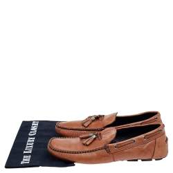 Givenchy Brown Leather Bow Tassels Slip On Loafers Size 42
