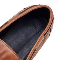 Givenchy Brown Leather Bow Tassels Slip On Loafers Size 42