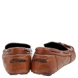 Givenchy Brown Leather Bow Tassels Slip On Loafers Size 42