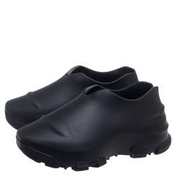 Givenchy Black Rubber Monumental Mallow Low-Top Sneakers Size 42