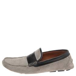 Givenchy Grey Suede Slip On Loafers Size 41