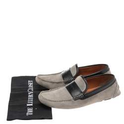 Givenchy Grey Suede Slip On Loafers Size 41