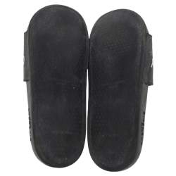 Givenchy Black Rubber Logo Flat Slides Size 43
