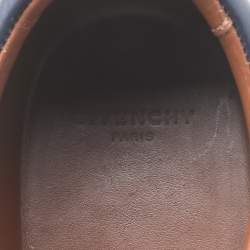 Givenchy White/Blue Leather And Elastic Band Urban Street Slip On Sneakers Size 39