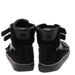 Givenchy Black Leather And Suede High Top Sneakers Size 45