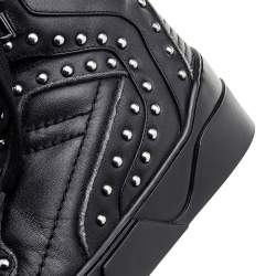 Givenchy Black Studded Leather Tyson High Top Sneakers Size 40