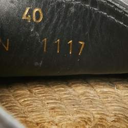 Givenchy Black Logo Leather Slip On Espadrille Flats Size 40