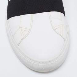 Givenchy White/Blue Leather And Elastic Band Urban Street Slip On Sneakers Size 43