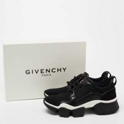 Givenchy Black Leather And Neoprene Fabric Jaw Low Sneakers Size 41