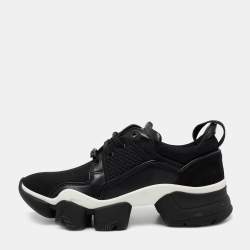 Givenchy Black Leather And Neoprene Fabric Jaw Low Sneakers Size 41