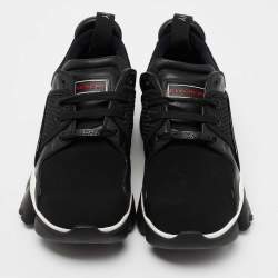 Givenchy Black Leather And Neoprene Fabric Jaw Low Sneakers Size 41