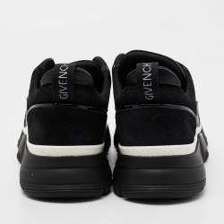 Givenchy Black Leather And Neoprene Fabric Jaw Low Sneakers Size 41