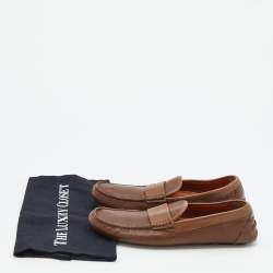 Givenchy Brown Leather Slip On Loafers Size 40