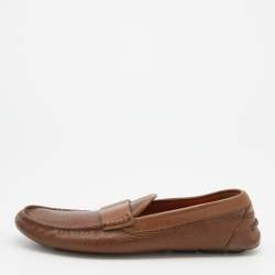 Givenchy Brown Leather Slip On Loafers Size 40
