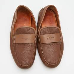 Givenchy Brown Leather Slip On Loafers Size 40