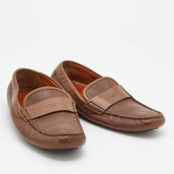 Givenchy Brown Leather Slip On Loafers Size 40
