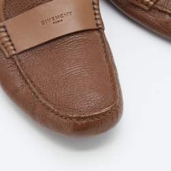 Givenchy Brown Leather Slip On Loafers Size 40