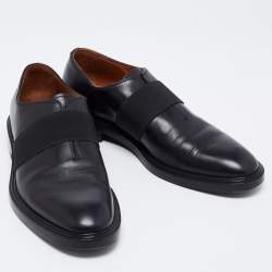 Givenchy Black Leather Elastic Band Slip-On Loafers Size 42