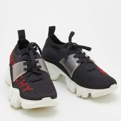 Pre Owned Givenchy Black Knit Fabric Jaw Low-Top Sneakers Size 43