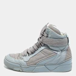 Givenchy Grey Leather High Top Sneakers Size 43
