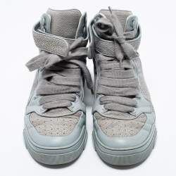 Givenchy Grey Leather High Top Sneakers Size 43