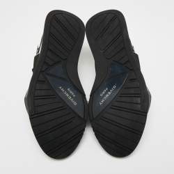 Givenchy Black/White Suede and Nylon Runner Elastic Slip On Sneakers  Size 40 