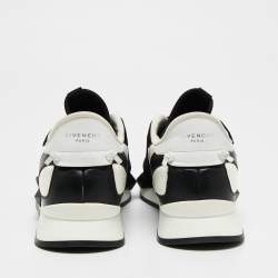 Givenchy Black/White Suede and Nylon Runner Elastic Slip On Sneakers  Size 40 