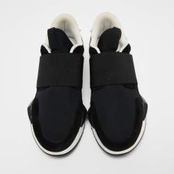 Givenchy Black/White Suede and Nylon Runner Elastic Slip On Sneakers  Size 40 
