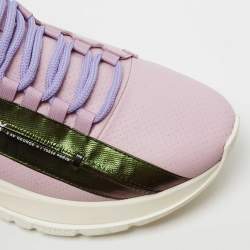 Givenchy Lilac Perforated Leather Spectre Zip Low-Top Sneakers Size 39
