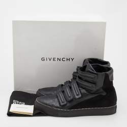 Givenchy Black Leather And Suede High Top Sneakers Size 44