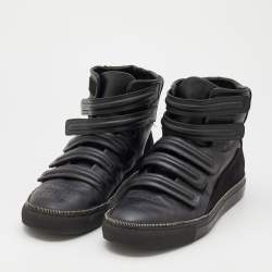 Givenchy Black Leather And Suede High Top Sneakers Size 44