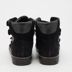 Givenchy Black Leather And Suede High Top Sneakers Size 44