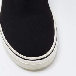 Pre Owned Givenchy Black Knit Fabric George V High Top Sneakers Size 43