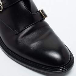 Givenchy Black Leather Buckle Monk Derby Size 41