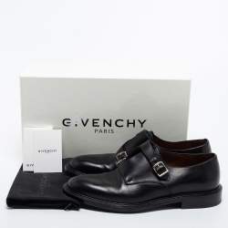 Givenchy Black Leather Buckle Monk Derby Size 41