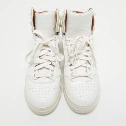 Givenchy White Leather Tyson Star Studded High Top Sneakers Size 37.5
