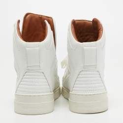 Givenchy White Leather Tyson Star Studded High Top Sneakers Size 37.5