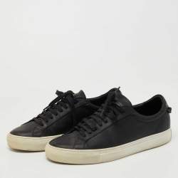 Givenchy Black Leather Low Top Sneakers Size 40