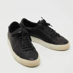 Givenchy Black Leather Low Top Sneakers Size 40