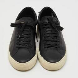 Givenchy Black Leather Low Top Sneakers Size 40