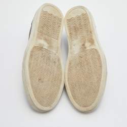 Givenchy Black Leather Pervert 17 Print Slip On Sneakers Size 38